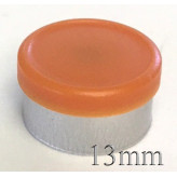13mm West Matte Flip Off Vial Seal, Rust Orange, Pack of 100
