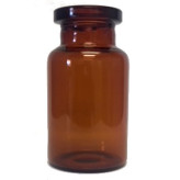 10mL Amber Shorty Serum Vials, SID YXP, 24x45mm, Ream of 165 pieces