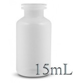 15mL Plastic Serum Bottles, Opaque HDPE, Pk 25