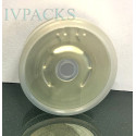 20mm Flip Up-Tear Down Vial Seals, Clear on Gold, Bag of 1,000 pieces