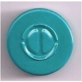 20mm Center Tear Vial Seals, Turquoise Blue Green, pack of 100 pieces