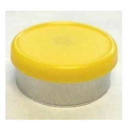 West Matte 20mm Flip Cap Vial Seal, Yellow, Bag of 1000