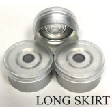 13mm Long Skirt Flip Cap Seal, Clear Cap, Pack of 100