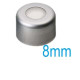 8mm Silver Aluminum PTFE Lined Dental Cartridge Seal, Pk 100