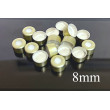 8mm Gold Aluminum Vial Seals with Teflon Septa, pk 100