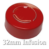 32mm Infusion Vial Seals, BLAZE Red, Pack of 100