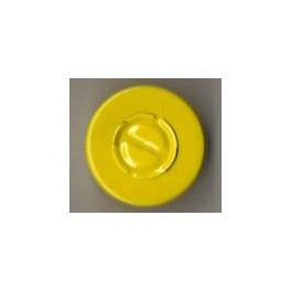 20mm Center Tear Vial Seals, Yellow, Pack of 100