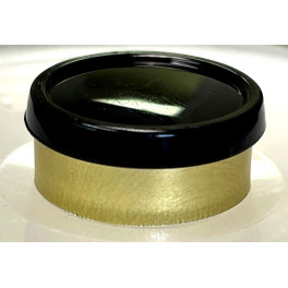 20mm Superior Flip Cap Vial Seal, BOLD Black on Gold, Bag 1000