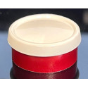 20mm Superior Flip Cap Vial Seal, White on Red, Bag 1000