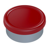 20mm Red Matte Flip Cap Vial Seals, Quality Generic, Long Skirt, Pack of 100