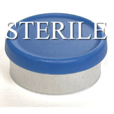 Sterile 20mm Matte Flip Cap Vial Seals, Royal Blue, Bag of 1,000