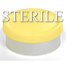 Sterile 20mm Matte Flip Cap Vial Seals, Yellow, Bag of 1,000