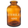 30mL Amber Sterile Open Vials, Depyrogenated, Tray of 63 pieces