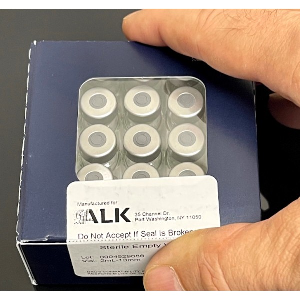 Buy ALK 2mL Sterile Serum Vials, pack of 100, with Silver Seals