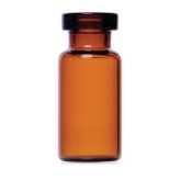 3mL Amber Serum Vials, 17x38mm, Ream of 371. Type 1 amber borosilicate glass.