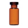 3mL Amber Serum Vials, 17x38mm, Ream of 371. Type 1 amber borosilicate glass.