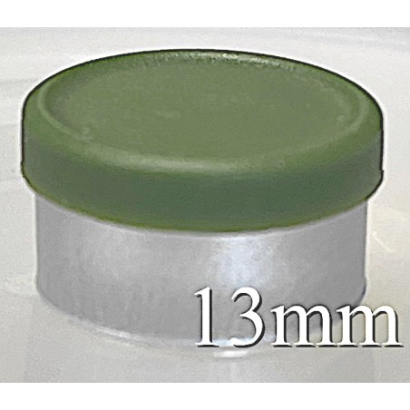 13mm West Matte Flip Off Vial Seal, Avocado Green, Bag of 1,000