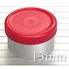 13mm West Matte Flip Off Vial Seal, Red, Bag of 1,000