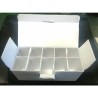 White vial box, for 10x10ml vials. Also known as a 10ml vial treasure chest box