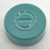 20mm Center Tear Vial Seals, Turquoise Blue Green, Pk of 100