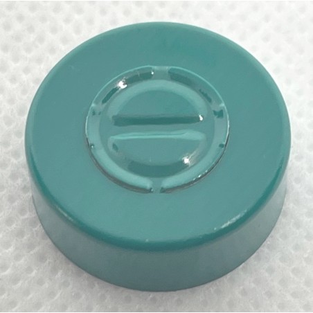 20mm Center Tear Vial Seals, Turquoise Blue Green, Pk of 100