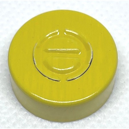 20mm Center Tear Vial Seals, Yellow, Bag of 1000