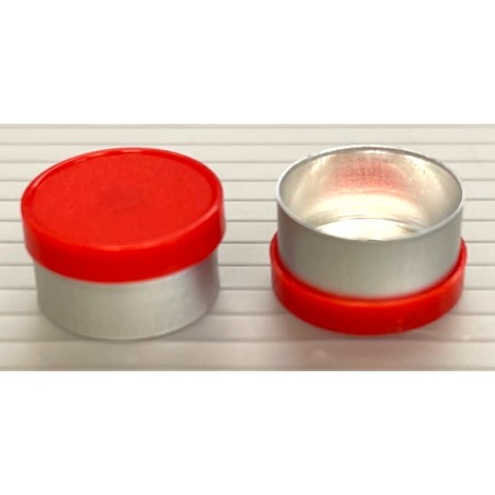 13mm Long Skirt Flip Cap Seal, Red, Pk of 100