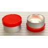 13mm Long Skirt Flip Cap Seal, Red, Pk of 100