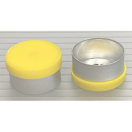 13mm Long Skirt Flip Cap Seal, Yellow, Pk of 100