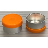 13mm Long Skirt Flip Cap Seal, Orange Cap, Bag of 1,000