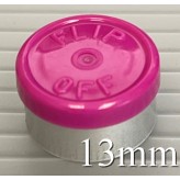 13mm Flip Off Vial Seals, Magenta, Bag of 1000