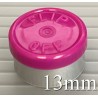 13mm Flip Off Vial Seals, Magenta, Bag of 1000