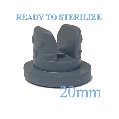 Ready to Sterilize 20mm 2-Leg Lyophilization Stoppers, Bag of 2500 Ready to Sterilize 20mm 2-Leg Lyophilization Stoppers, Bag of 2500