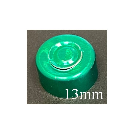 13mm Center Tear Vial Seals, Green, Bag of 1000 13mm Center Tear Vial Seals, Green, Bag of 1000