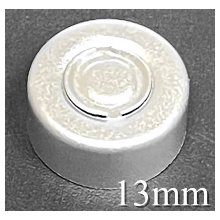 13mm Center Tear Vial Seals, Silver, Pack of 100