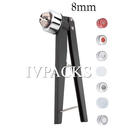 8mm vial crimper for vials and dental cartridges