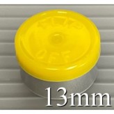 13mm Flip Off Vial Seals, Yellow, Bag of 1000