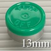 13mm Flip Off Vial Seals, Green, Bag of 1000