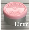 13mm Flip Off Vial Seals, Gloss Pink, Pack of 100