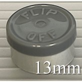 13mm Flip Off Vial Seals, Dark Gray, Bag of 1000