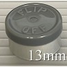 13mm Flip Off Vial Seals, Dark Gray, Bag of 1000
