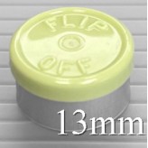 13mm Flip Off Vial Seals, Faded Light Green, Bag 1000