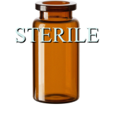 10mL Amber Sterile Open Vials, Depyrogenated, Case of 435 pieces