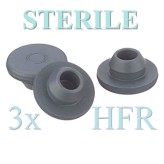 13mm Round Bottom Stopper, HFR, Sterile Triple Bagged, Bag of 1,000