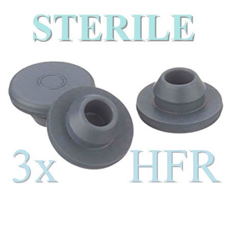13mm Round Bottom Stopper, HFR, Sterile Triple Bagged, Bag of 1,000