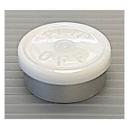 20mm Flip Off Vial Seals, White, Pack of 100