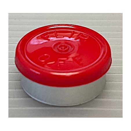 20mm Flip Off Vial Seals, Red, Bag of 1000