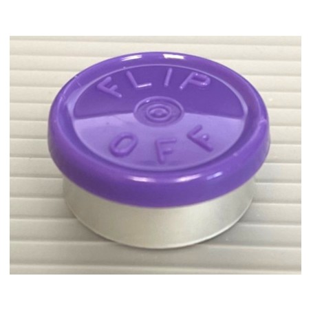 20mm Flip Off Vial Seals, Purple, Pack of 100