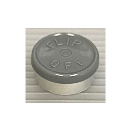 20mm Flip Off Vial Seals, Dark Gray, Bag of 1000