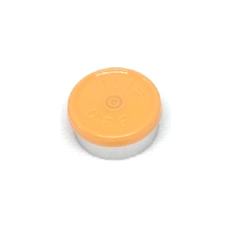 20mm Flip Off Vial Seals, Faded Light Orange, Bag of 1000